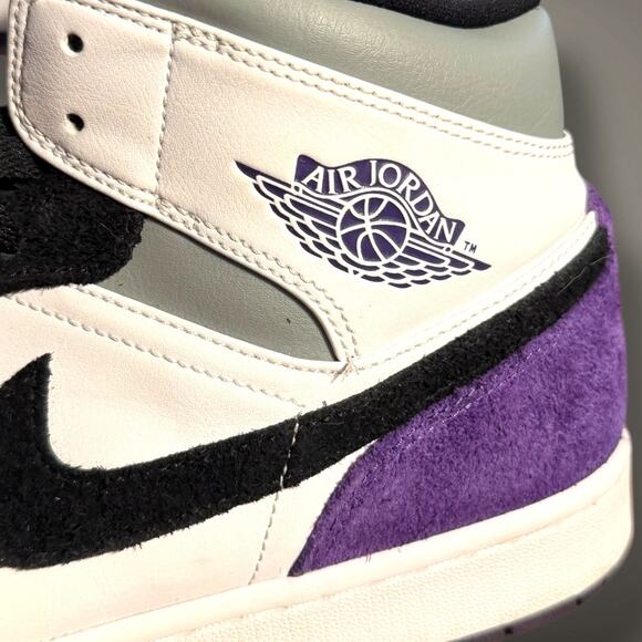 Men\'s 11.5 NIKE AIR JORDAN 1 Mid SE Varsity Purple Leather Sneakers EUC With COA main image 6
